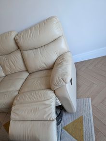 Leather 3 seater recliner sofa