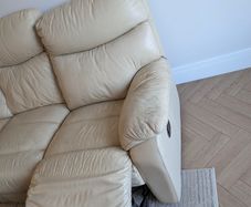 Leather 3 seater recliner sofa