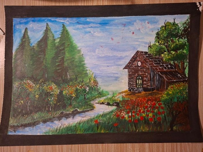 drawing A3 size acrylic painting
