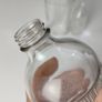 333 - Set of 3 Vintage Clear Glass Collectible Decorative Ribbed Bottles Image 3