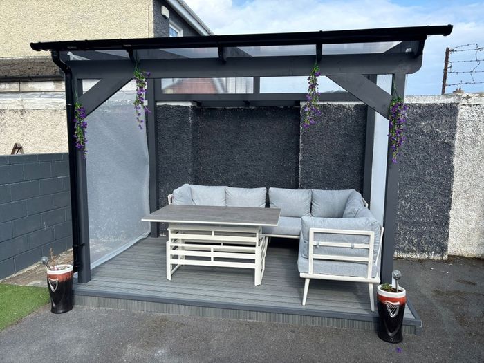 building pergola ,extension, side entry