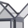 Cold Frame Mini Greenhouse 3 Levels Greenhouse Plant Bed with Opening Roof Double Doors Made of Wood Polycarbonate Weatherproof Gray 70.5 x 42 x 132 cm Image 3