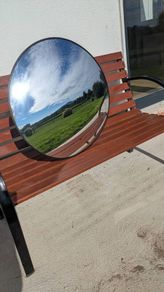 Large convex mirror 600cm with bracket. Suitable for traffic safety or indoor in a retail situation for security