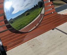 Large convex mirror 600cm with bracket. Suitable for traffic safety or indoor in a retail situation for security