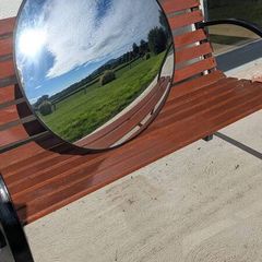 Large convex mirror 600cm with bracket. Suitable for traffic safety or indoor in a retail situation for security