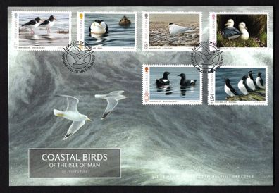 2017 Isle of Man Costal Birds of The Isle of Man by Jeremy Paul Commemorative Stamps First Day Cover (FDC)