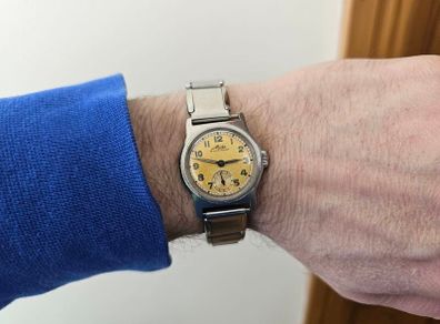 1940s Swiss Made Mido Multifort Military Officier Watch Mechanical WW2 era Rare Collectable