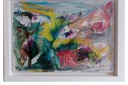 Original Abstract Painting Framed Original Floral Landscspe Garden