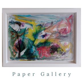 Original Abstract Painting Framed Original Floral Landscspe Garden