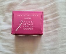 Betty Jackson Silver Plated Breast Cancer Crusade Pin