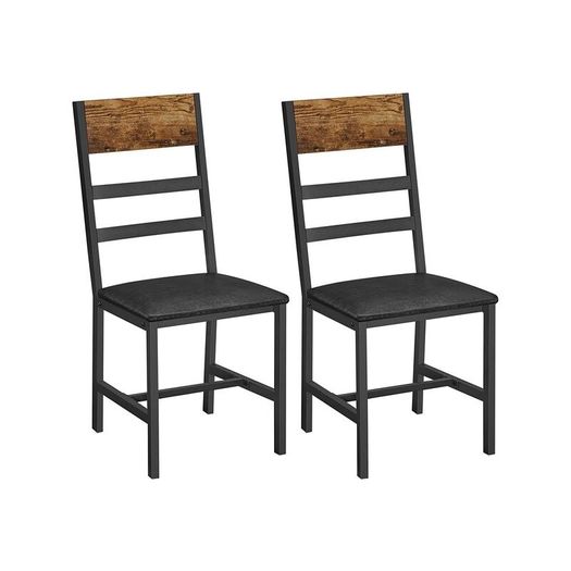 Set of 2  Dining Chairs industrial style Upholstered Dining Chairs