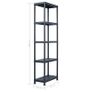 Storage Shelf Racks 2 pcs Black 125 kg 60x30x180 cm Plastic Image 9