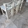 3x white painted wooden bar stools Image 2