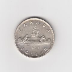 CANADA 1953 Dollar, 80% silver coin (No. 388)