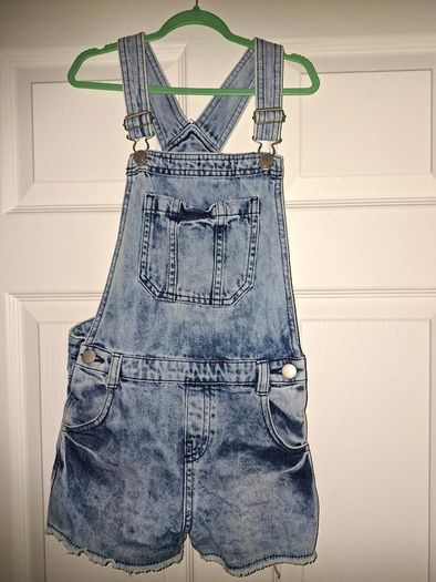 Bundle of denim dungarees, 8-9 yo