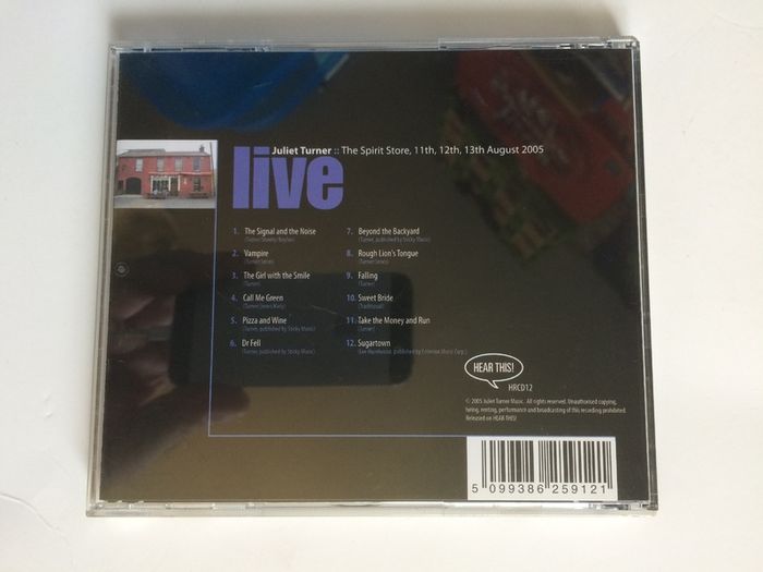 Juliet Turner [2005] Juliet Turner Live (CD Album)