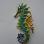 Seahorse enamel brooch, Jewellery, Brooch, Gift Image 4
