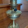 Antique French brass oil lamp works Image 5