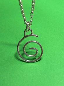 Handmade sterling silver spiral pendant with 18 and 20 inch chain.