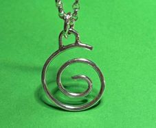 Handmade sterling silver spiral pendant with 18 and 20 inch chain.