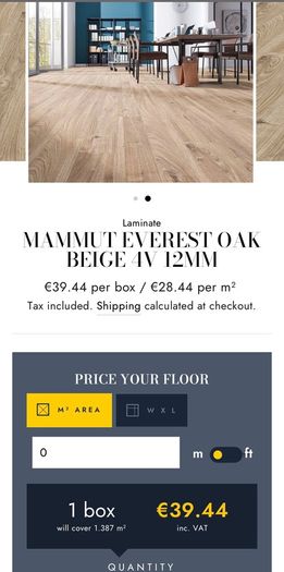 12mm Everest Oak Beige Laminate Flooring