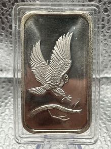 1oz Fine 999 Silver Bullion Eagle Bar.