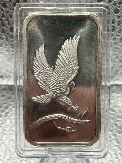 1oz Fine 999 Silver Bullion Eagle Bar.