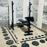 100kg Cast Iron Weights Rack Bench Barbell Dumls Image 3