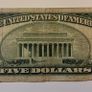 US 5 Dollar Bill - Blue Seal Image 2