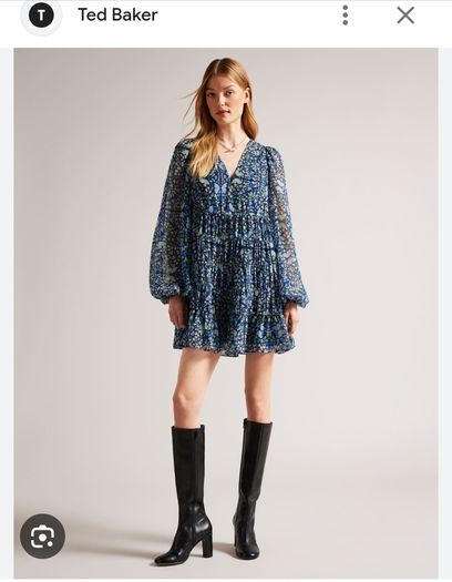 Rohzan Ted Baker Tiered Swing Mini Dress