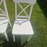 Ikea ingolf kitchen chairs x 3 white Image 6
