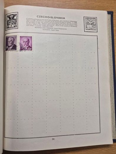 stamp album with stamps of the world