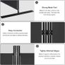 6 Panel Room Divider, 6FT Tall Folding Privacy Screen Wall Dividers, Portable Privacy Screen Freestanding Room Divider for Room Separation, Included - Cover Strips, Grey, W 305 x H 183 cm Image 6
