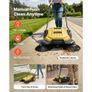 Walk-Behind Hand Push Floor Sweeper, Manual Floor Sweeper Non-Electric with 650mm Sweeping Width, 18.9L Waste Container & Adjustable Folding Handle for Yards Walkways Patios Garages - Yellow Image 5