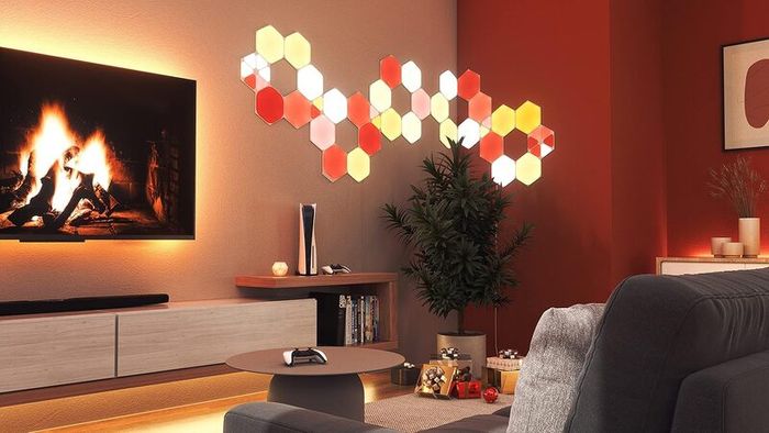 Shapes Hexagon Expansion Pack, 3 LED Smart Light Panels - Dimmable & Modular Wi-Fi Wall Mood Lights, Works with Alexa Google Assistant Apple Homekit, for House Room Decor or Desk