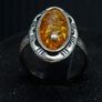 Sterling Silver 925 Amber Ring Image 2