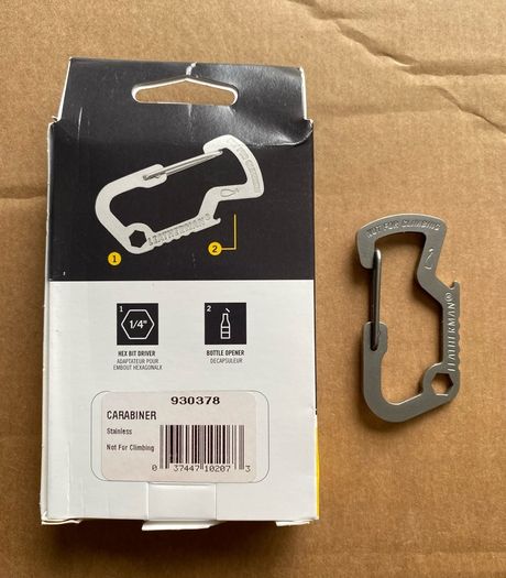 Leatherman carabiner - with bottle opener & spanner
