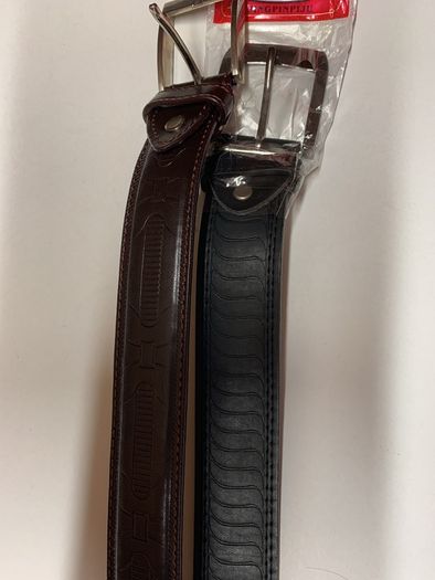 Selecting of men's black/brown belts