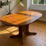 G Plan Mid Century Teak Oval Console Drop Leaf Dining Table & 4 Chairs Image 4