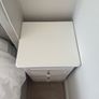 White sturdy bedside lockers x2 Image 5