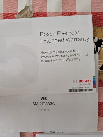 Semi Integrated Bosch Dishwasher - available from August
