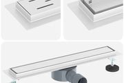 Shower Drain 2-in-1 with 360 Siphon silver 60 cm