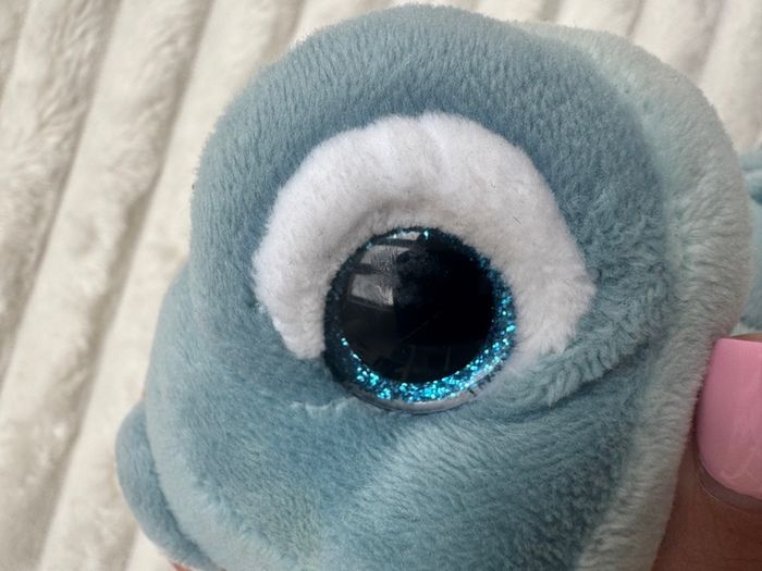 TY Frozen 2 Plush Sparkle BRUNI The Fire Spirit Salamander NOT Working Damaged eyes Used  Please look at the pictures