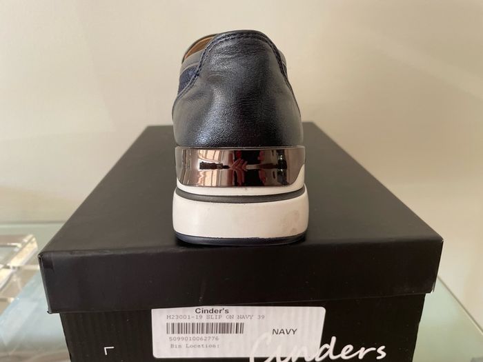 Cinders navy loafers
