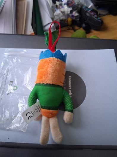 Kevin the Carrot Christmas decoration - plush toy