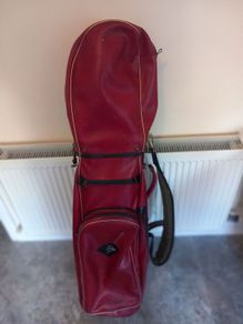 Dunlop Vintage Red leather golf bag