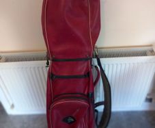 Dunlop Vintage Red leather golf bag