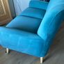 WALDORF Teal Velvet 2 Seater Sofa Image 3