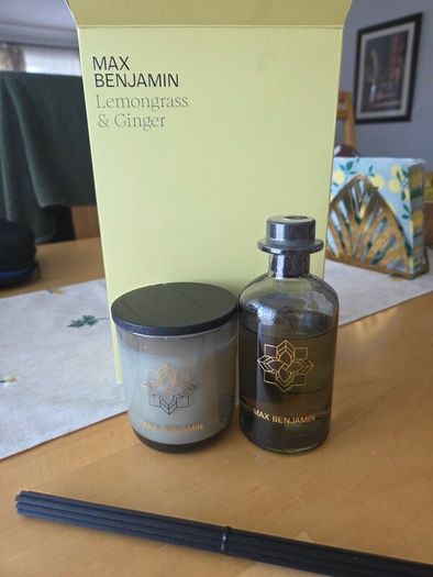 Max Benjamin Lemongrass Ginger Candle Diffuser Gift Set