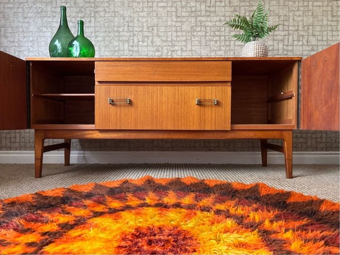 Vintage Retro Mid Century Teak Compact Sideboard